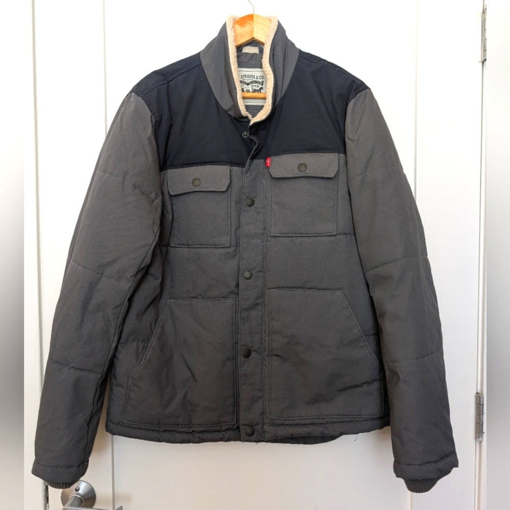 ❄️Levis insulated coat, grey/blue